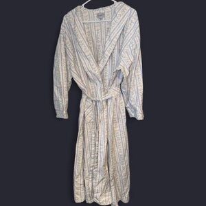 Vintage Lanz of Salzburg Floral Cotton Robe 🌸 Pastel Blue